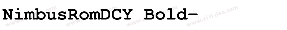 NimbusRomDCY Bold字体转换
